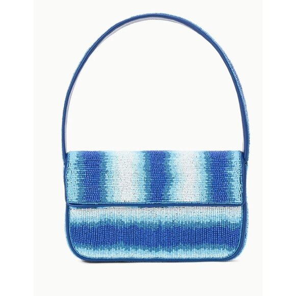 Staud Tommy Beaded Bag – Blue Ride the Wave - NEW